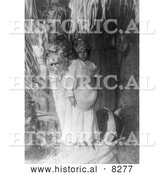 September 11th, 2013: Historical Photo of Cahuilla Native American Girl 1905 - Black and White Version by Al