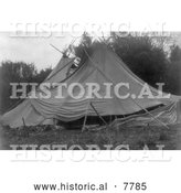 November 1st, 2013: Historical Photo of Canvas Tipis 1910 - Black and White by Al