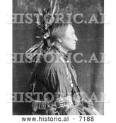 December 13th, 2013: Historical Photo of Charging Thunder, Sioux Indian Man 1900 - Black and White by Al