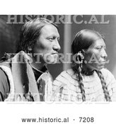 December 13th, 2013: Historical Photo of Charging Thunder with Wife, Sioux Indians 1900 - Black and White by Al