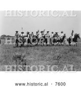 November 30th, 2013: Historical Photo of Cheyenne Indian Chiefs on Horses 1927 - Black and White by Al
