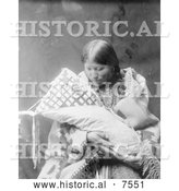December 8th, 2013: Historical Photo of Cheyenne Indian Mother with Baby 1905 - Black and White by Al