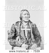 Historical Photo of Cheyenne Native Man Named Little Robe - Black and White by Al