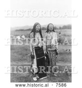 Historical Photo of Cheyenne Native Sun Dancers 1910 - Black and White by Al