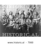 December 13th, 2013: Historical Photo of Chief Jack Red Cloud with Sioux Chiefs 1899 - Black and White by Al
