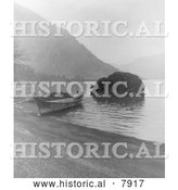 Historical Photo of Chinook Canoe 1910 - Black and White by Al