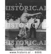 Historical Photo of Christy Mathewson, New York Giants Pitcher, Throwing a Baseball, 1911 - Black and White Version by Al