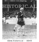 Historical Photo of Christy Mathewson of the NY Giants Holding a Baseball, 1913 - Black and White Version by Al