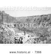 December 13th, 2013: Historical Photo of Crow Indian Looking over Black Canyon 1905 - Black and White by Al
