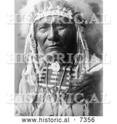 December 13th, 2013: Historical Photo of Crow Indian Man by the Name of Ghost Bear 1908 - Black and White by Al