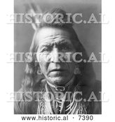 December 13th, 2013: Historical Photo of Crow Indian Man by the Name of Two Leggings 1908 - Black and White by Al