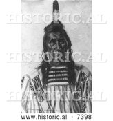 December 13th, 2013: Historical Photo of Crow Indian Man Called Chief Pretty Eagle 1897 - Black and White by Al