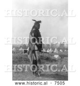 December 13th, 2013: Historical Photo of Crow Indian Named Hoop on the Forehead 1908 - Black and White by Al