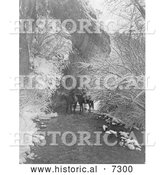 December 13th, 2013: Historical Photo of Crow Indians on Horseback 1908 - Black and White by Al