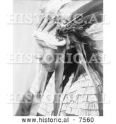 Historical Photo of Daughter of Bad Horse, Cheyenne Native 1905 - Black and White by Al