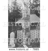 Historical Photo of David Andrews Grave - Black and White by Al