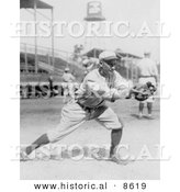 Historical Photo of Del Pratt, a St Louis Browns Player, Catching a Baseball in 1913 - Black and White Version by Al