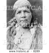 Historical Photo of Female Hupa Shaman 1923 - Black and White Version by Al