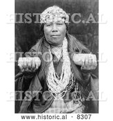 September 10th, 2013: Historical Photo of Female Hupa Shaman 1923 - Black and White Version by Al
