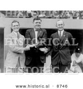 Historical Photo of George Sisler, Babe Ruth, Ty Cobb Posing for the Camera in 1924 - Black and White Version by Al