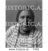 Historical Photo of Hidatsa Indian Woman 1908 - Black and White by Al