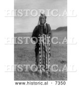 December 13th, 2013: Historical Photo of Hidatsa Native Man Wrapped in a Blanket 1908 - Black and White by Al