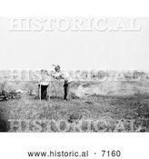 December 13th, 2013: Historical Photo of High Bear, Sioux Indian, Cooking 1911 - Black and White by Al