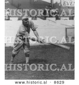 Historical Photo of Honus Wagner of the Pittsburgh Pirates Swinging a Baseball Bat 1913 - Black and White Version by Al