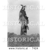 December 13th, 2013: Historical Photo of Hoop on the Forehead, an Apsaroke Indian 1908 - Black and White by Al
