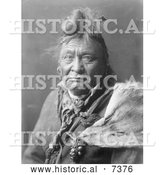December 13th, 2013: Historical Photo of Hoop on the Forehead, Crow Indian Man 1908 - Black and White by Al