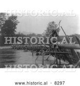 September 11th, 2013: Historical Photo of Hupa Fish Weir 1923 - Black and White Version by Al