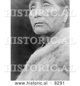 Historical Photo of Hupa Woman 1923 - Black and White Version by Al