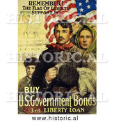 January 1st, 2014: Historical Photo of Immigrants and American Flag - Vintage Military War Poster 1918 by Al