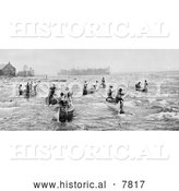 October 27th, 2013: Historical Photo of Indians Fishing at the "Soo" 1901 - Black and White by Al