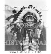 December 13th, 2013: Historical Photo of Iron Shell, Lakota Sioux Indian 1908 - Black and White by Al