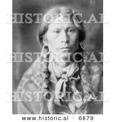 Historical Photo of Jicarilla Chief Garfield 1905 - Native American Indian - Black and White Version by Al