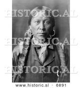 Historical Photo of Jicarilla Indian Man - Black and White Version by Al