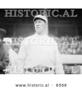 Historical Photo of Jim Thorpe Wearing His Giants Uniform While Looking Around at Polo Grounds, New York - Black and White Version by Al