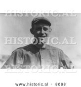 Historical Photo of Johnny Evers, MLB Player for the Chicago Cubs, in a Baseball Cap, 1914 - Black and White Version by Al