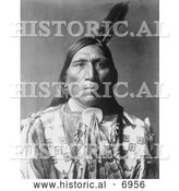 December 13th, 2013: Historical Photo of Little Hawk, Brule American Indian 1907 - Black and White by Al