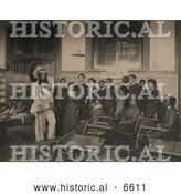 December 14th, 2013: Historical Photo of Louis Firetail in a Classroom 1900 - Sepia by Al