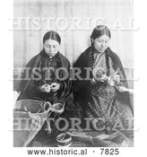 Historical Photo of Makah Indian Basket Weavers 1910 - Black and White by Al