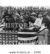 Historical Photo of Manager Stanley Harris Presenting President John Coolidge at a Baseball Game - Black and White Version by Al