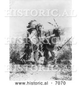 December 13th, 2013: Historical Photo of Mato Wammyomni and Mato Pahin, Sioux 1900 - Black and White by Al