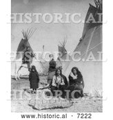 December 13th, 2013: Historical Photo of One Bull and Black Praire Chicken, Sioux Indians 1882 - Black and White by Al