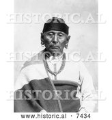 Historical Photo of Osage Indian Named Bear Legs 1906 - Black and White by Al