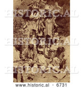 December 16th, 2013: Historical Photo of Paiute Native Americans 1873 - Sepia by Al