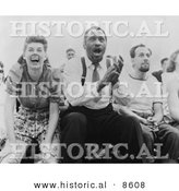 Historical Photo of Paul Robeson and Jose Ferrer Watching a Baseball Game - Black and White Version by Al