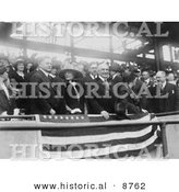 Historical Photo of President Herbert Hoover at a Baseball Game - Black and White Version by Al
