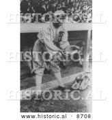 Historical Photo of Shoeless Joe Jackson, Player of the Chicago White Sox Baseball Team, 1919 - Black and White Version by Al